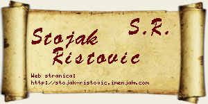Stojak Ristović vizit kartica